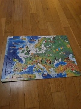 Puzzle mapa Europy dla dzieci