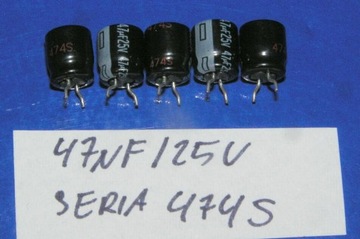 kondensatory miniaturki 47uF/25V seria 474S