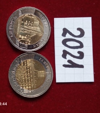 5zl monety 2szt 2021 rok mennicze 