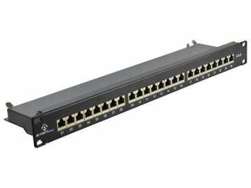 ALANTEC Patch panel RACK 19'' kat6 24p FTP z półką