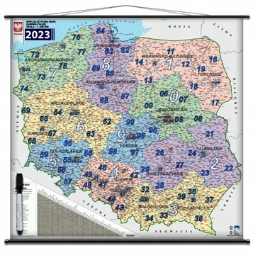 Aktualna Mapa Kodowa Polski 110x120 1:600000