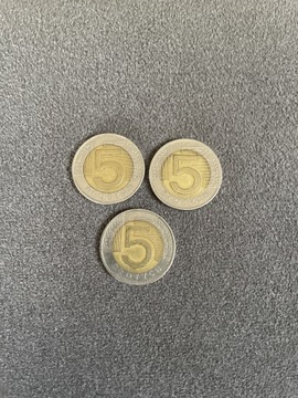 3 monety 5 zl rok 1994