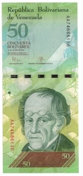 WENEZUELA - 50 BOLIVARES - 2015 r