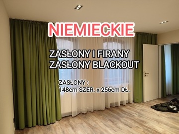 Zasłony NIEMIECKIE BLACKOUT 148cm x 280cm Zielone