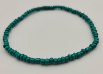 Minimalistyczna Zielona bransoletka koraliki 2mm 