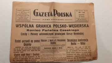 GAZETA POLSKA NR 75 CZWARTEK 16 MARCA 1939