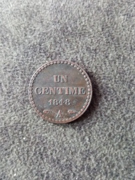 Francja 1 centym, 1848