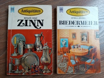 2 x książka o antykach - cyna i biedermeier