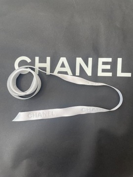 Chanel-oryginalna; wstążka biała dł.115x1,5cm