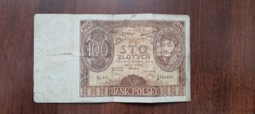 100 zł Warszawa 1934 przedwojenny banknot