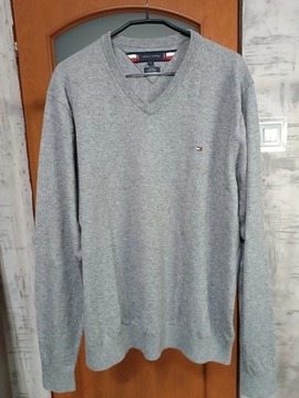 Tommy Hilfiger markowy sweter 15 % wełny roz XL 