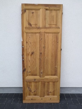 Stare drzwi drewniane VINTAGE piaskowane 02
