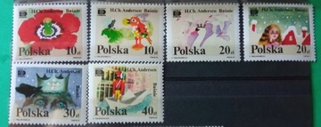 Znaczki ** Polska 1987r Fi2977-82 Baśnie Andersena