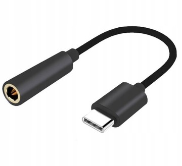 ADAPTER AUDIO Jack 3.5 - USB-C czarny