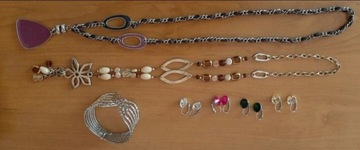 Komplet zestaw biżuterii naszyjnik kolczyki branso