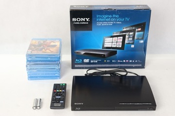 Blu Ray Sony BDP-S185 + 8 filmów - pilot - nowy