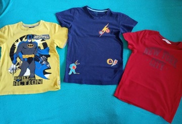 Koszulki Tshirt zestaw 128-134 7-9 Batman H&M endo