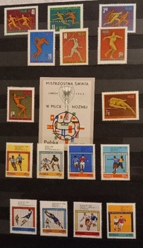 Znaczki, blok ,sport. Polska rocznik1966,czyste