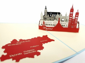 Kartki 3D pop up Miasta Świata Polska Kraków