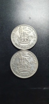 Anglia 1 szyling Ag lata 1937-1946