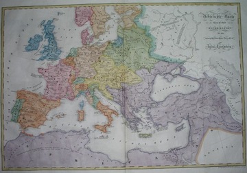 1839 oryginał MAPA POLSKA EUROPA Śląsk Mazowsze Kresy