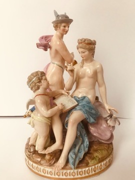 HERMES, VENUS I CUPID Meissen Miśnia XIXw 