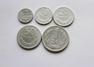 5 # 1 10 20 50 gr, groszy + 1 zł 1949   