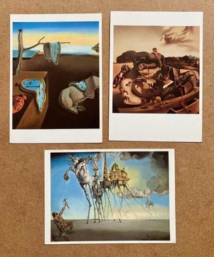 Pocztówki z obrazami Salvador Dali - 3 sztuki