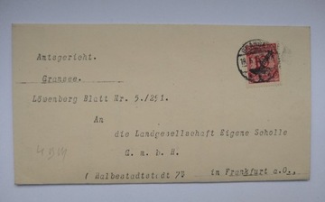 List z miejscowości Gransee z roku 1926