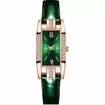 Elegancki zegarek damski zielony 