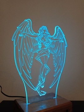 Obraz anioł.LED lampka z pilotem 16 kolorów światl