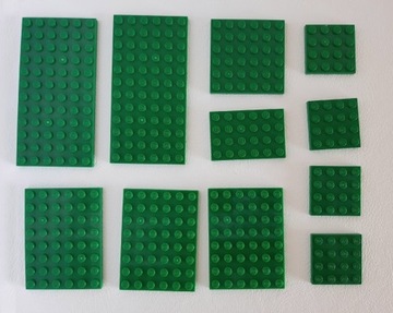Klocki Lego płytki plate zielone