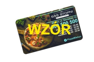 Wizytówki magnetycz Magnesy reklamowe Pizzeria 10