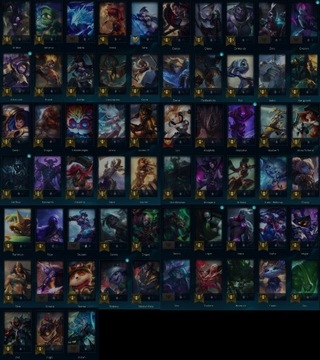 League of Legends EUW 63 champs 84 level UNRANKED