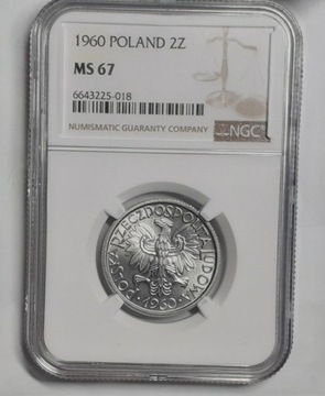 2 złote 1960 Jagody - NGC MS67