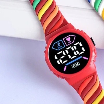 Czerwony zegarek wodoodporny- dla dzieci