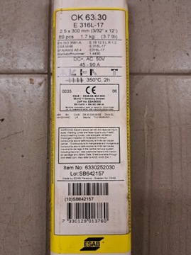 Elektrody Esab OK63.30 E 316L