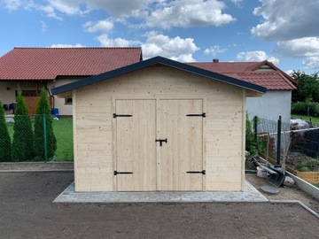 Garaż, drewniany domek narzędziowy 250x250cm