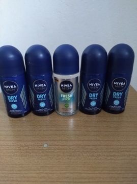 5szt. Antyperspirant Nivea DRY FRESH + FRESH KICK