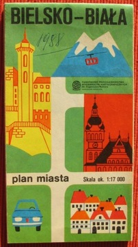 Plan Bielska-Białej archiwalny 1988 r