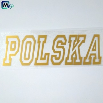 Naprasowanka POLSKA  - napis 10cm Poland PM