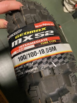 Opona Dunlop max52  100/100 18 +DETKA 4mm MICHELIN
