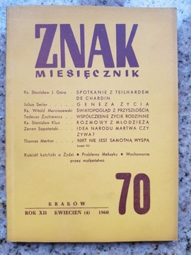 Znak miesięcznik nr 70 Geneza życia