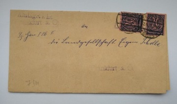List z Frankfurtu na Odrą z roku 1925