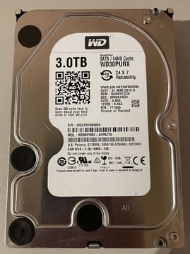 Dysk HDD Western Digital Purple WD30PURX SATA