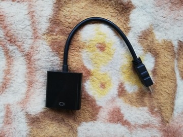 Adapter Konwerter z HDMI do VGA czarny