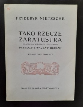 Nietzsche - Tako rzecze Zaratustra - bdb - 1990