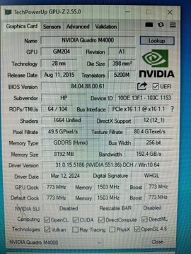 nVidia Quadro M4000 8GB GDDR5 DP