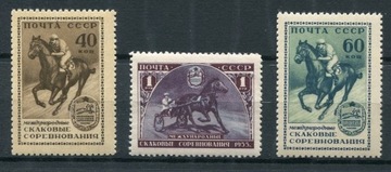 ZSRR 1956 Mi 1798-800 **, Jeździectwo, konie