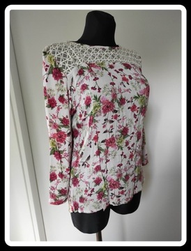 Kolorowa bluzka w kwiaty Street One 40 L